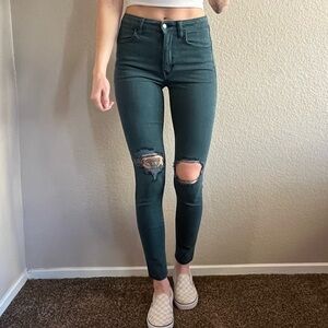 AE Next Level Stretch High-Rise Dark Green Jegging